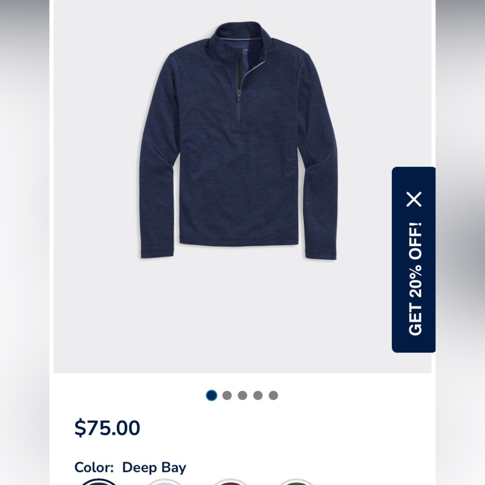 Perfect condition Vineyard Yards performance quarter zip